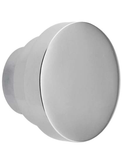 Stepped Round Knob - 1 1/2 inch Diameter in Polished Chrome.